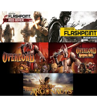 Operation Flashpoint: Red River + Operation Flashpoint: Dragon Rising + Rise of the Argonauts + Overlord + Overlord: Raising Hel